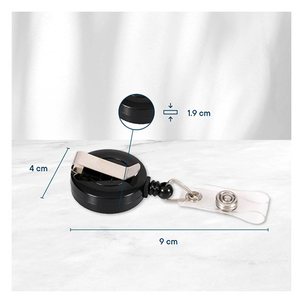 Europel mécanisme de déroulement avec bouton-poussoir (10 pièces) - noir 226970 - 3