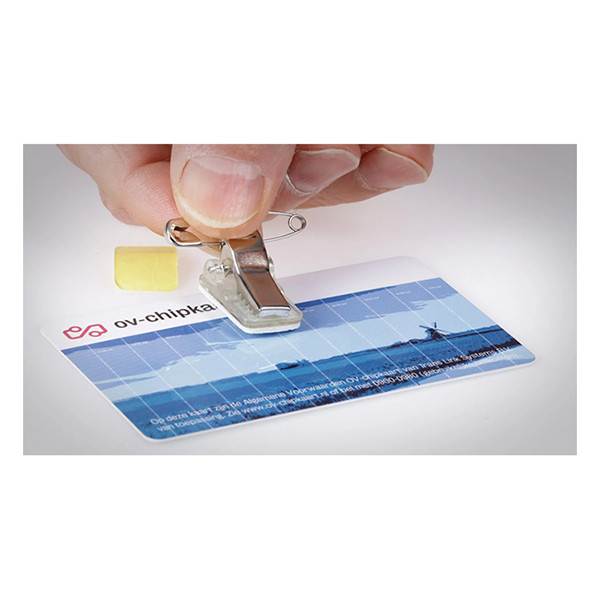 Europel pince clip autocollant pour badge avec épingle (50 pièces) 226963 - 3