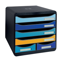 Exacompta Bee Blue Maxi module de classement (6 tiroirs) - couleurs assorties 404100