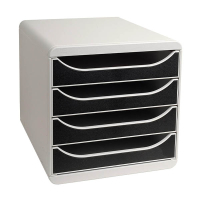 Exacompta Big Box Classic bloc de tiroirs (4 tiroirs) - noir 404689