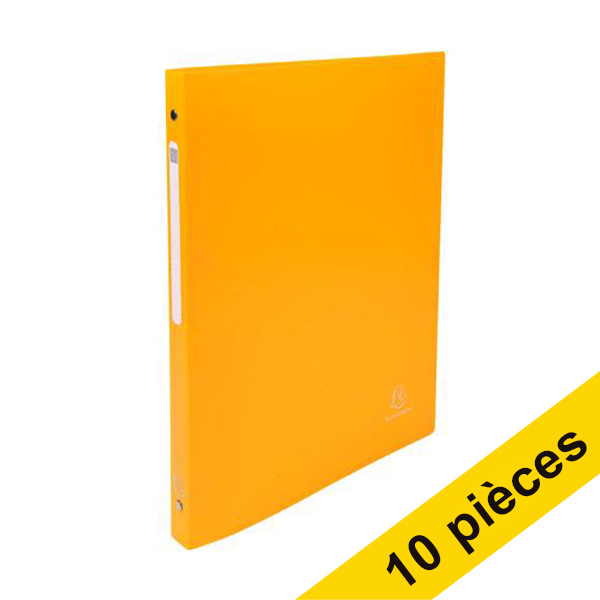 Offre : 10x Exacompta classeur à 4 anneaux en O (15 mm) - jaune 404470 - 1