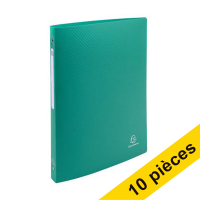 Offre : 10x Exacompta classeur à 4 anneaux en O (15 mm) - vert