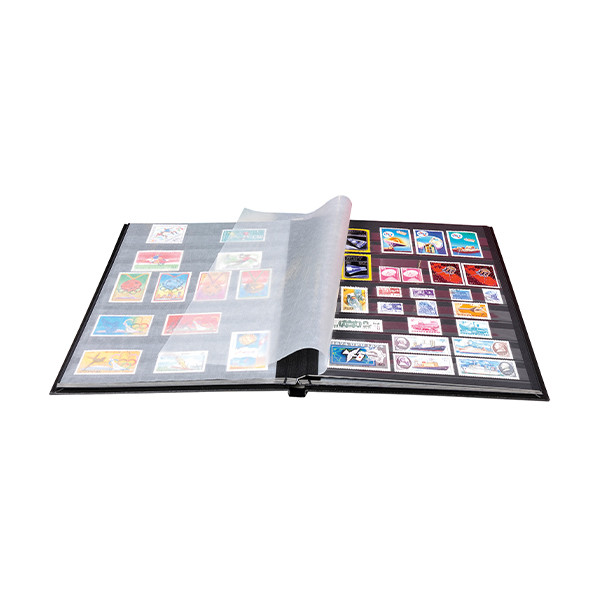 Exacompta album de timbres 48 pages - noir 404085 - 2