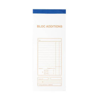 Exacompta bloc d'additions autocopiant 91 x 225 mm 50 feuilles 404584