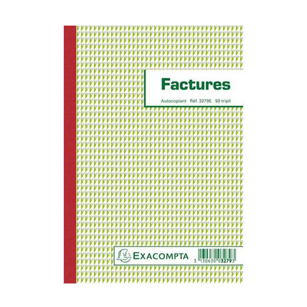 Exacompta bloc de factures autocopiant (triplicata) 210 x 148 mm (50 feuilles) 404608 - 1