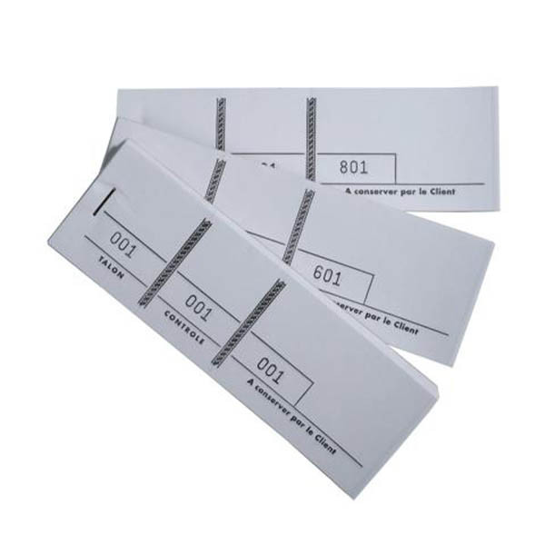 Exacompta bloc de tickets numérotés (triplicata) 100 pièces - blanc 404588 - 1