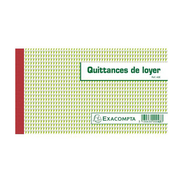 Exacompta carnet de quittances de loyer autocopiant (triplicata) 50 feuilles 404611 - 1