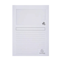 Exacompta chemise à fenêtre A4 (100 pièces) - blanc 404437