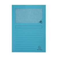 Exacompta chemise à fenêtre A4 (100 pièces) - bleu 404438