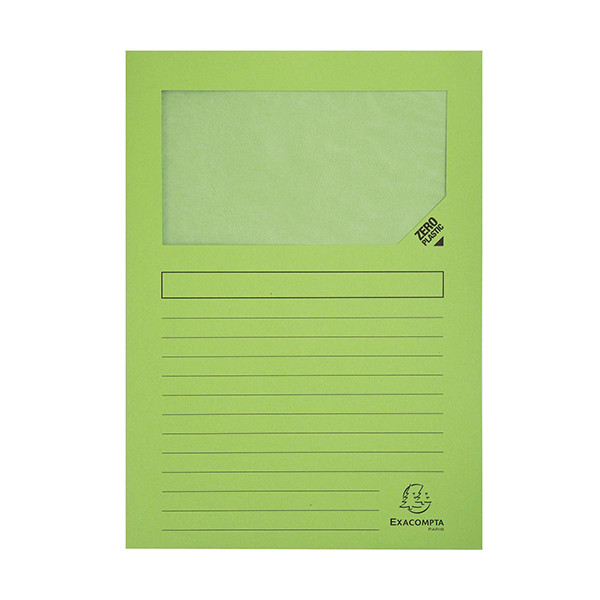 Exacompta chemise à fenêtre A4 (100 pièces) - vert 404440 - 1