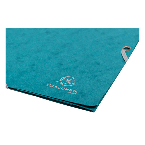 Exacompta farde à élastique en carton lustré A4 - bleu pacifique 404159 - 4