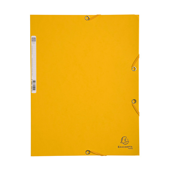 Exacompta farde à élastique en carton lustré A4 - jaune 404024 - 1