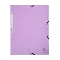 Exacompta farde à élastique en carton lustré A4 - mauve 404037