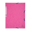 Exacompta farde à élastique en carton lustré A4 - rose 404028 - 1