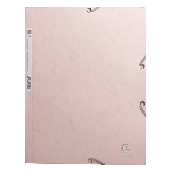 Exacompta farde à élastique en carton lustré A4 - rose tendre 404161 - 1