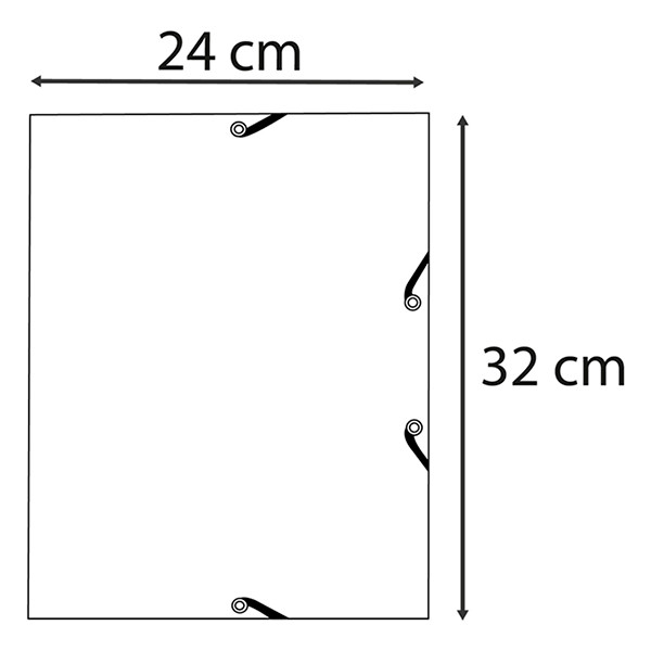 Exacompta farde à élastique en carton lustré A4 - rose tendre 404161 - 6