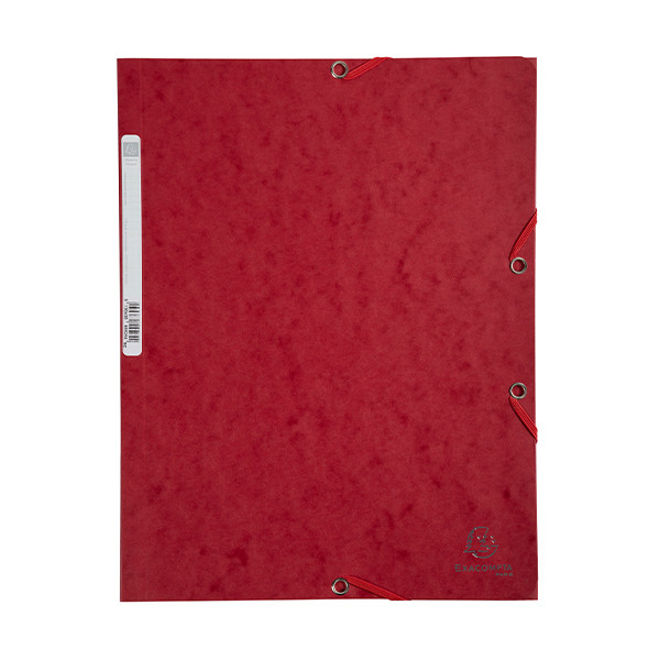 Exacompta farde à élastique en carton lustré A4 - rouge cerise 404030 - 1