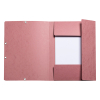 Exacompta farde à élastique en carton lustré A4 - vieux rose 404162 - 2