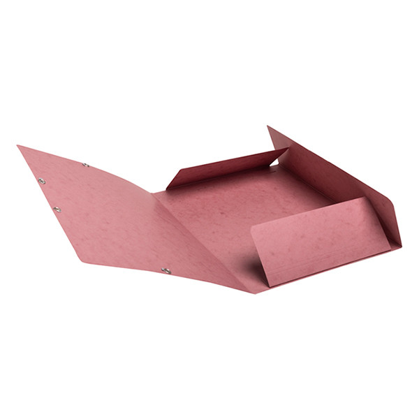 Exacompta farde à élastique en carton lustré A4 - vieux rose 404162 - 3