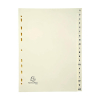 Exacompta intercalaires en carton A4 avec onglets A-Z (11 trous) - ivoire 404496 - 1