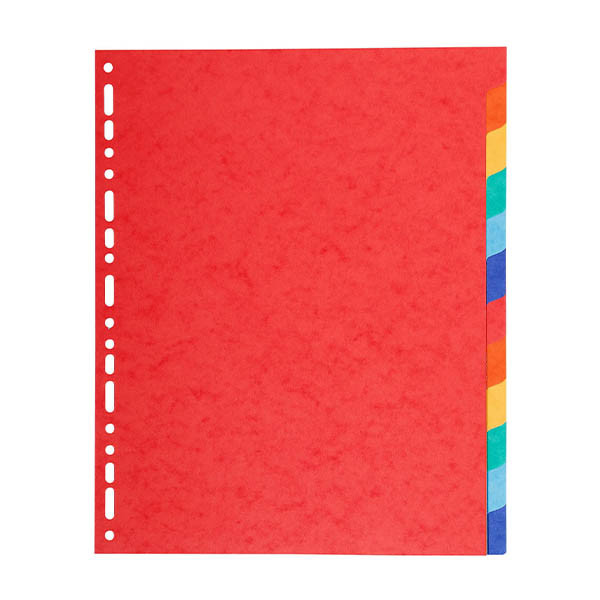 Exacompta intercalaires en carton recyclé A4+ avec 12 onglets (11 trous) - coloré 404526 - 1