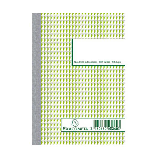 Exacompta papier carbone (duplicata) 148 x 105 mm quadrillé 5 mm (50 feuilles) 404603 - 1