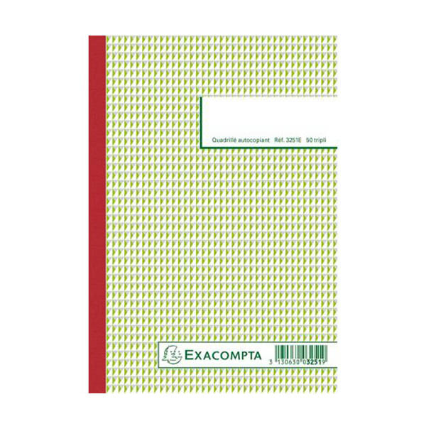Exacompta papier carbone (triplicata) 210 x 148 mm quadrillé 5 mm (50 feuilles) 404606 - 1