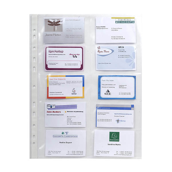 Exacompta pochette A4 pour cartes de visite (10 pièces) 404492 - 1