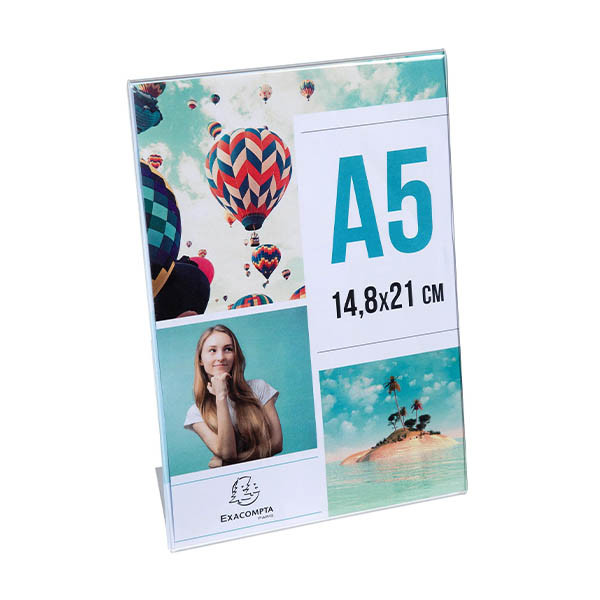 Exacompta porte-brochures avec pied en L A5 404544 - 1