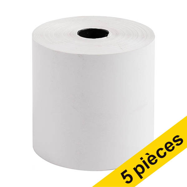 Exacompta rouleau de caisse 80x80x12 thermo (5 pièces) - blanc 407291 - 1