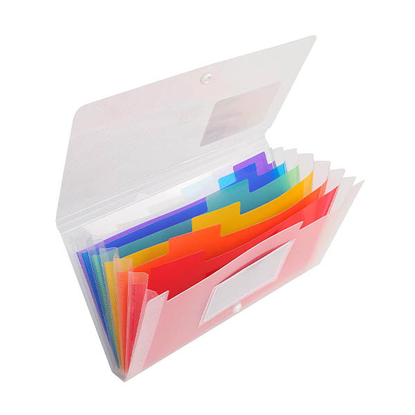 Exacompta trieur valisette 140 x 260 mm (7 compartiments) - transparent 404686 - 1