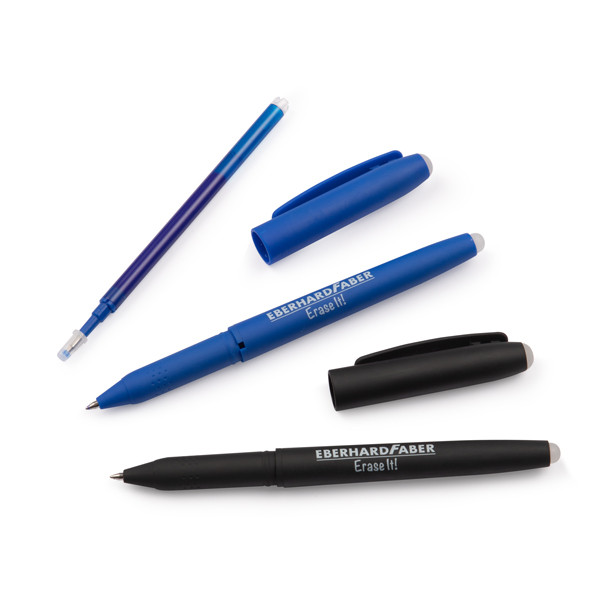 Eberhard Faber stylo à bille effaçable bleu-noir avec recharge 220137 - 1