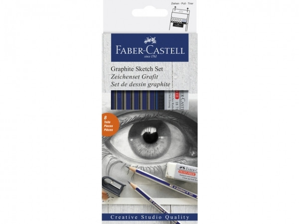 Faber-Castell Goldfaber Studio Sketch ensemble de crayons (8 pièces) 220087 - 1