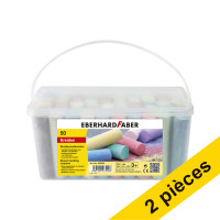 Offre : 2x Eberhard Faber craie ronde de trottoir de couleur (50 pièces) 220240 - 1