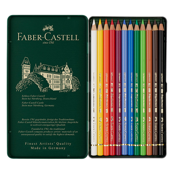 Faber-Castell Polychromos crayons de couleur en boîte métal (12 pièces) 220191 - 2