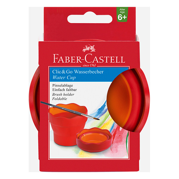 Faber-Castell gobelet Clic & Go - rouge/orange 220100 - 6