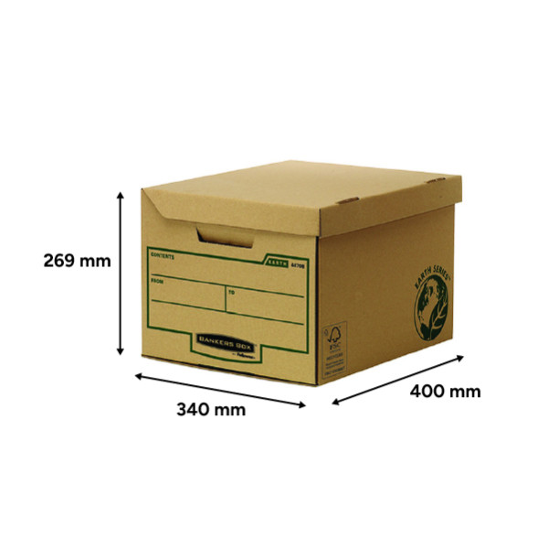 Fellowes Earth boîte d'archives et de transport 400 x 340 x 269 mm (10 pièces) 213231 - 3