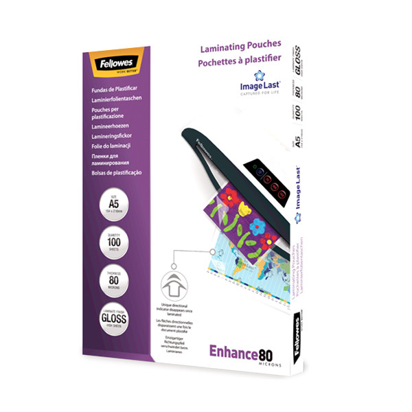 Fellowes ImageLast pochette de plastification A5 brillante 2x80 microns (100 pièces) 213380 - 1