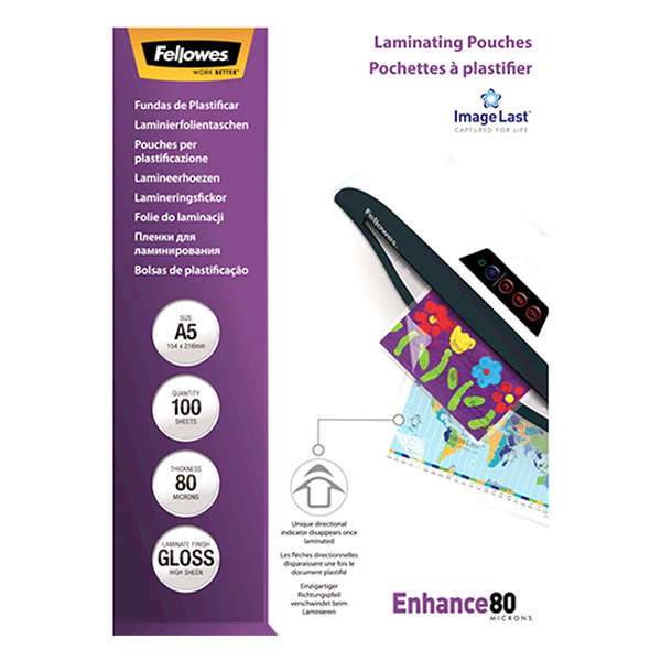 Fellowes ImageLast pochette de plastification A5 brillante 2x80 microns (100 pièces) 213380 - 3