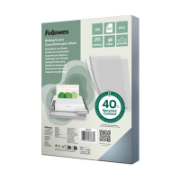 Fellowes PVC couverture de reliure transparente 300 microns A4 (100 pièces) 213214