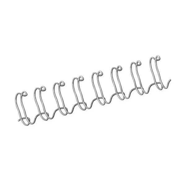 Fellowes peigne métallique 6 mm (100 pièces) - argent 207241 - 1