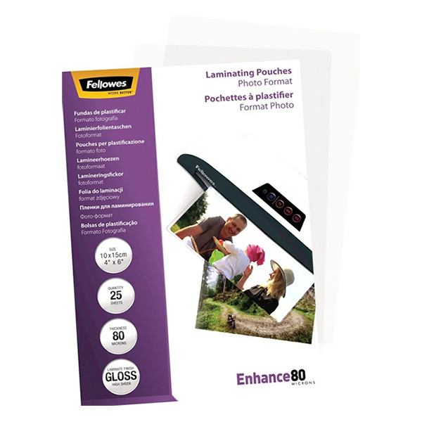 Fellowes pochette de plastification photo 100x150 mm brillante 2x80 microns (25 pièces) 213388 - 3