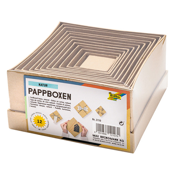 Folia boîte en carton (12 pièces) - naturel 222295 - 1