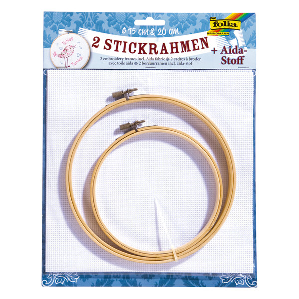 Folia cadres de broderie avec tissu à broder 222202 - 1