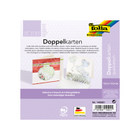 Folia cartes de voeux 13,5 x 13,5 cm crème (5 pièces) 222142