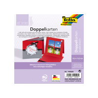 Folia cartes de voeux 13,5 x 13,5 cm rouges (5 pièces) 222143