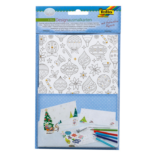 Folia cartes de voeux de Noël imprimées (4 pièces) 222147 - 1