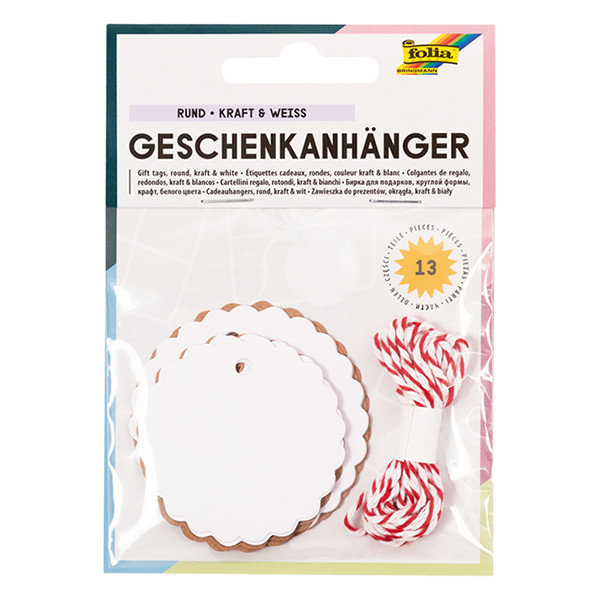 Folia décoration pour cadeau arrondie (12 pièces) 222310 - 1