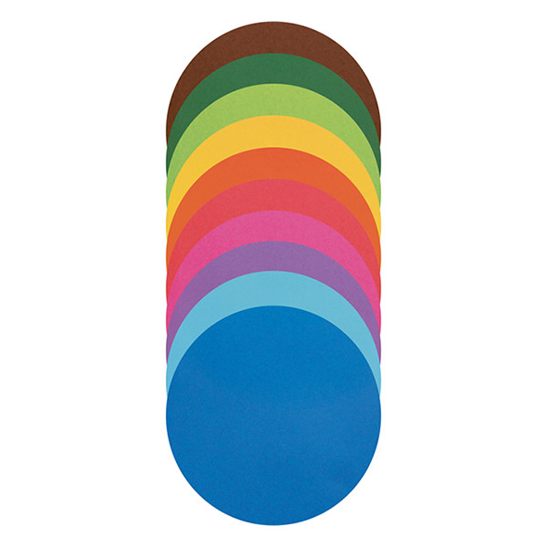 Folia feuilles à plier colorées rondes Ø 18 cm (100 feuilles) 222156 - 1