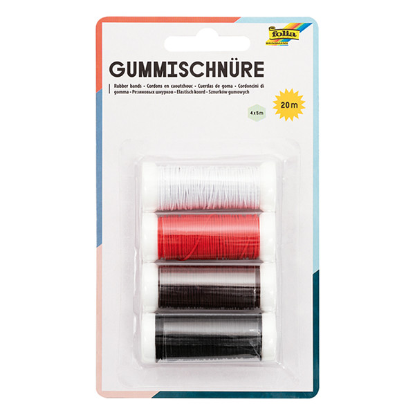 Folia fil élastique rouleau de 5 mètres (4 pièces) - couleurs différentes 222300 - 1